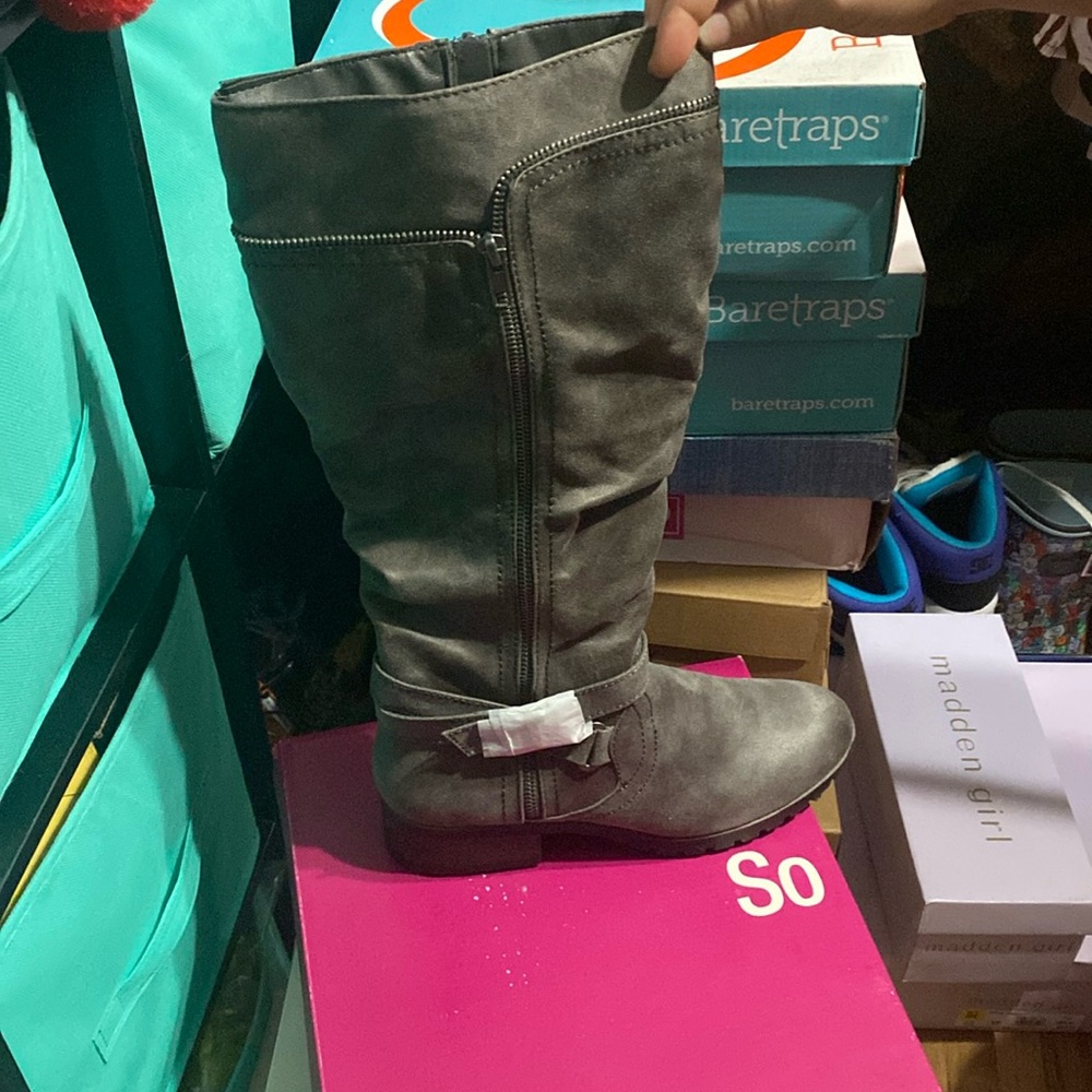 Bnwt So wide calf size 8 stonecrop gray boots